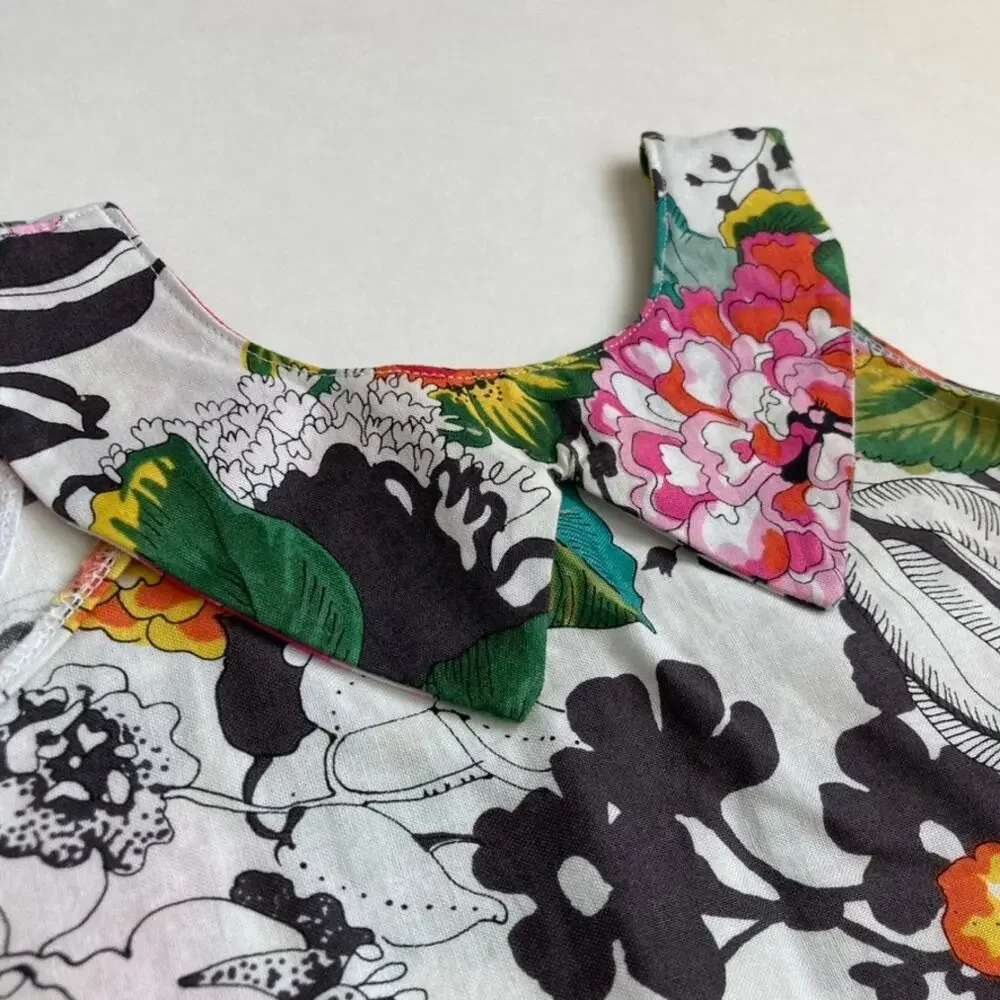 The Crafted Co Statement Collar Floral Sleeveless Top - 4T